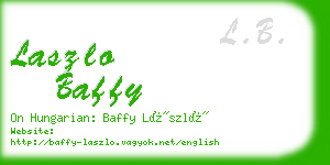 laszlo baffy business card